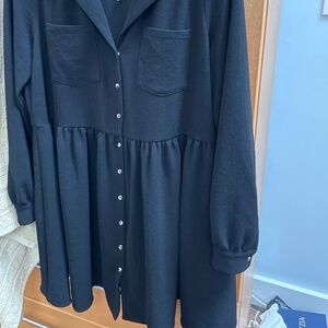 Sezane Aurora Dress Noir. - Size 36